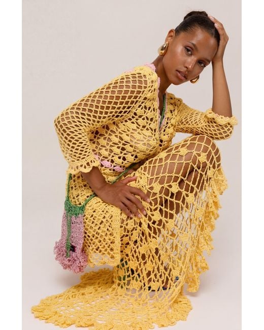 Andreeva Yellow California Handmade Crochet Shirt