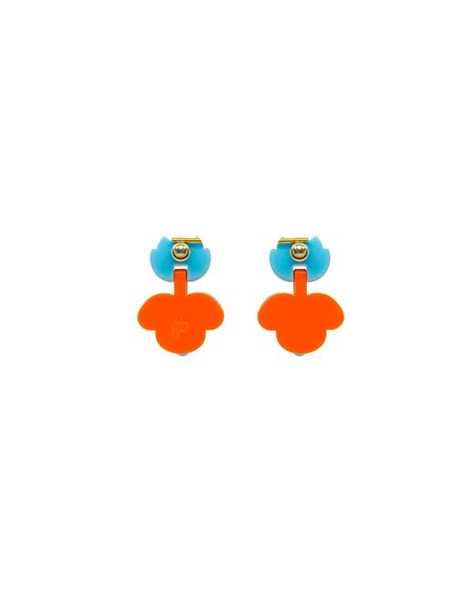 Gissa Bicalho Multicolor Handmade Acrylic Earring Petunia Medium