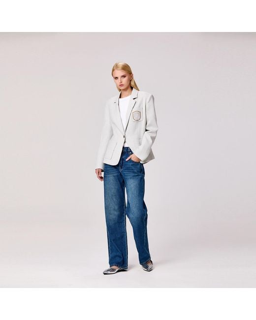 Smart and Joy Green Tailored Blazer With Badge