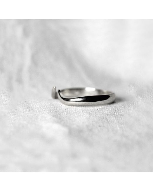 VicStoneNYC Fine Jewelry White Horn Cuff Solid Ring