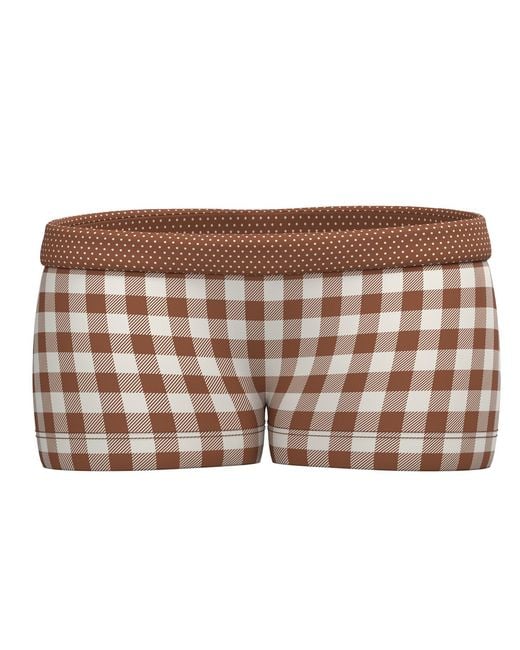 Blackbough Swim Brown Tatum Reversible Swim Shorts Mocha Polka