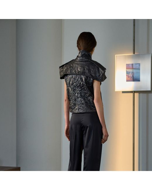 Lorena Saravia Black Ophelia Vest Leather