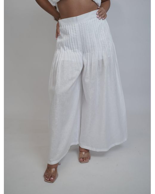 Muda Clothing Fz Llc Gray Margot Linen Trouser