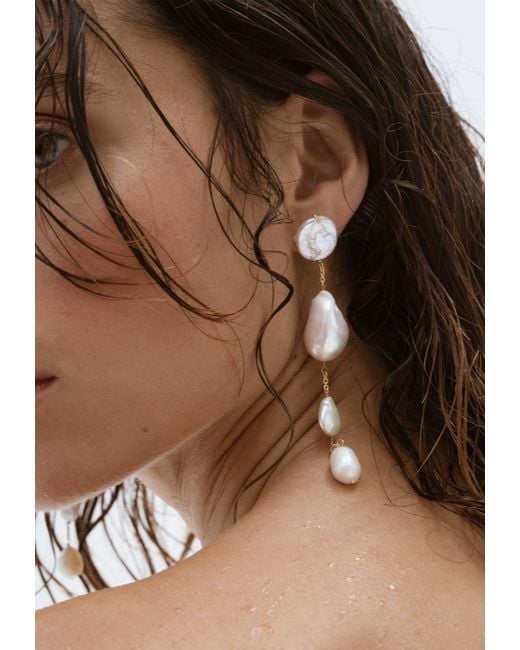 Lavani Jewels White Pluie Pearl Earrings