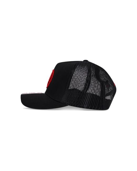 474 co Black Strip Circle 474 Logo Trucker Hat for men