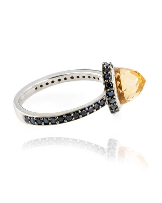 The Jewellery Store London Metallic Istanbul Soul Citrine And Spinel Ring