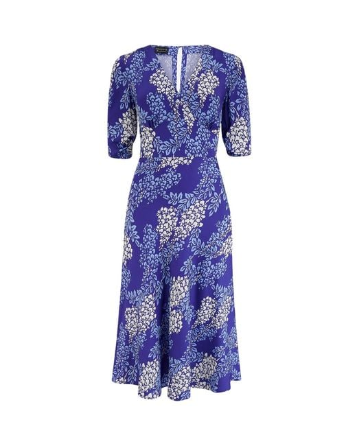 Pretty Eccentric Blue Capability Tea Dress