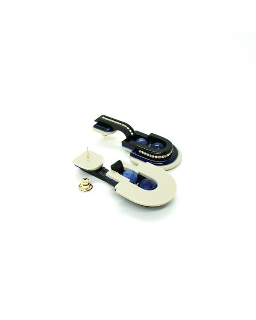 Gissa Bicalho Blue Handmade Acrylic Earring Pendant Orion