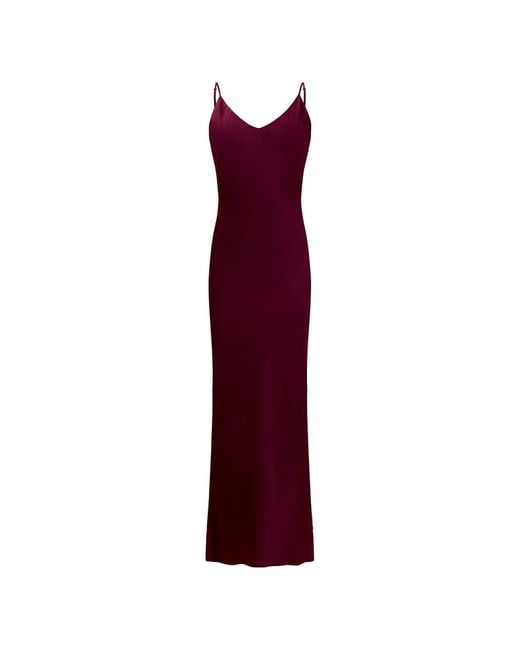 Why Mary Purple Isis Bias Maxi Slip Dress