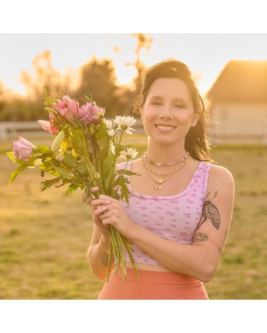 Cloud Haven Yellow Ditsy Floral Tank