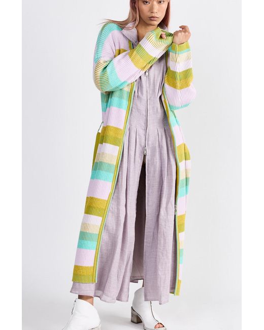 Dref Yellow Eclair Maxi Knit Cardi