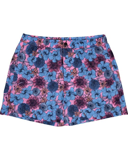 Lords of Harlech Blue Quack Hibiscus Garden Swim Short for men
