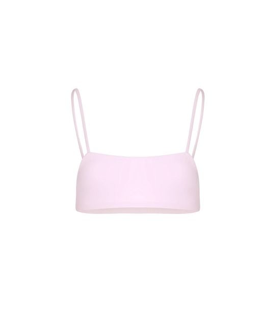 Pianella's Pink Bloom Bandeau Bikini Top – Light