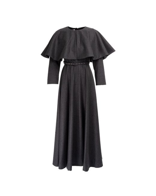 Sofia Tsereteli Black Formal Wool Dress Coat