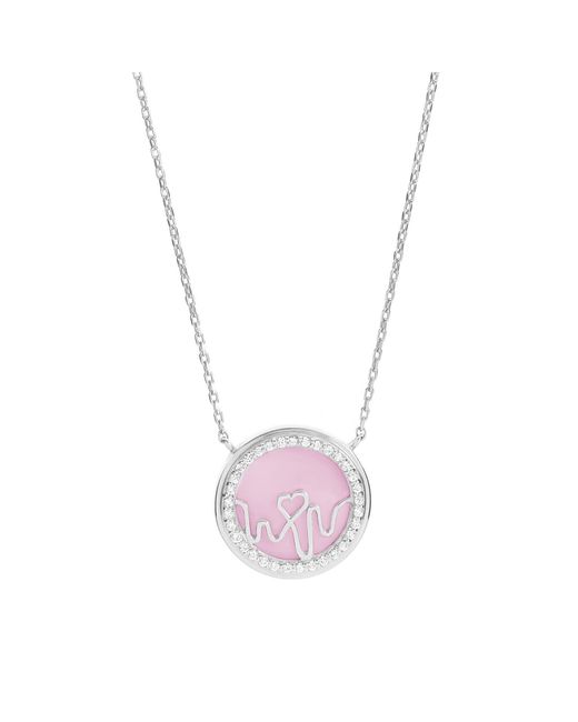 BLOOMTINE | Earth Angel HQ Pink Loves Frequency Sterling & Opal Heartbeat Necklace