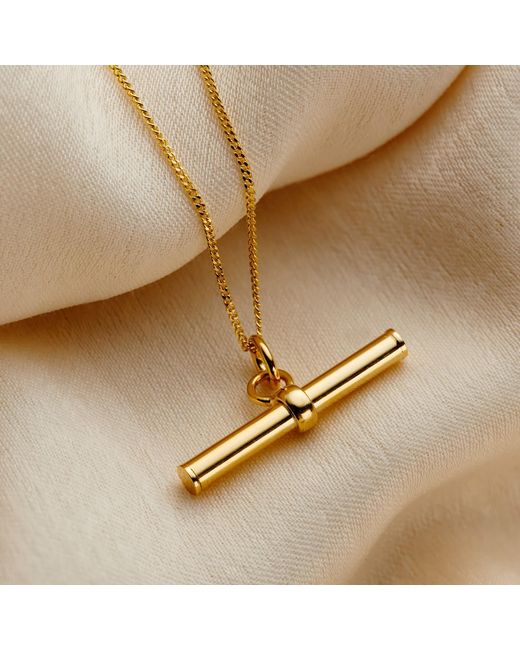 Posh Totty Designs Metallic 9Ct T-Bar Necklace