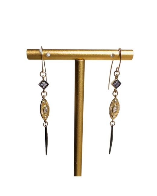 Rachel Nathan Metallic Angled Hook: Art Of Play Earrings