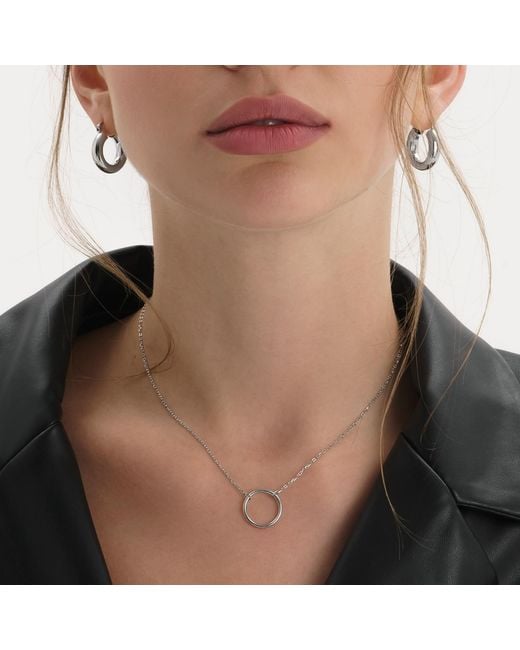 Elk & Bloom Metallic Circle Disc Necklace