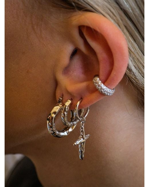 Aaria London White Mini Chateau Hoops