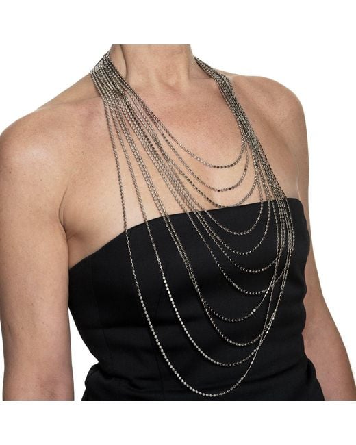 Addicted White Eterna Doré Necklace Plated