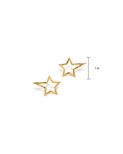 Jaredjamin Metallic Shooting Star Dust Stud Post Earrings Small