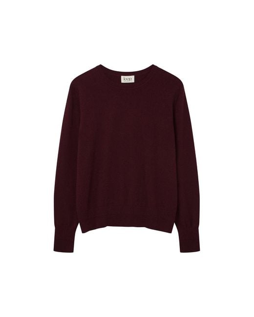Loop Cashmere Red Cashmere Crew Neck Sweater
