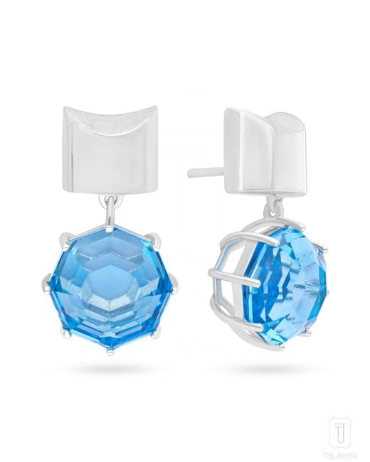The Jewelz Blue Sky Drift Topaz Earrings