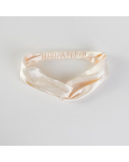 Soft Strokes Silk White Neutrals Pure Mulberry Silk Turban Style Headband