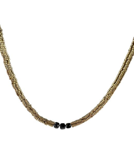 By Virgo Metallic Velura Gemstone Necklace
