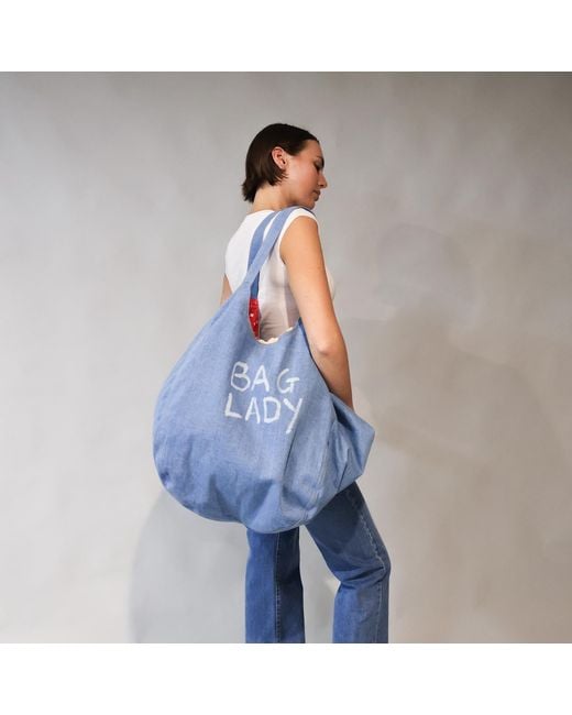 Love and Nostalgia Blue Bag Lady Denim Bag