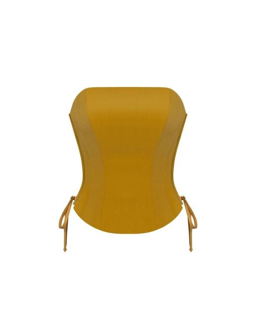 Elsava Green Mustard Corset