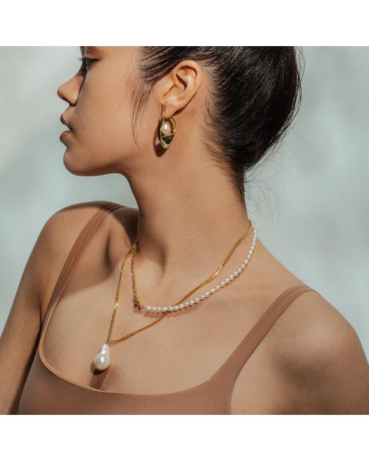 Lait & Lune Metallic Sicil Pearl Necklace