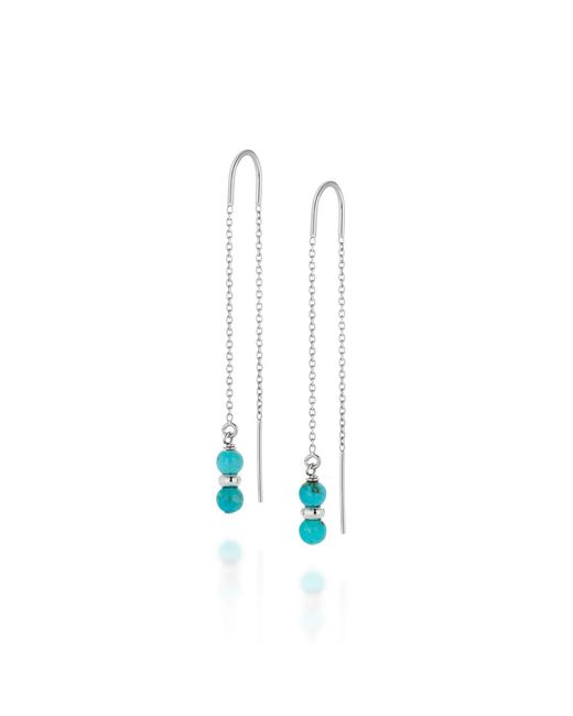 Nellou Jewellery Blue Fall Birthstone Earrings December Sterling