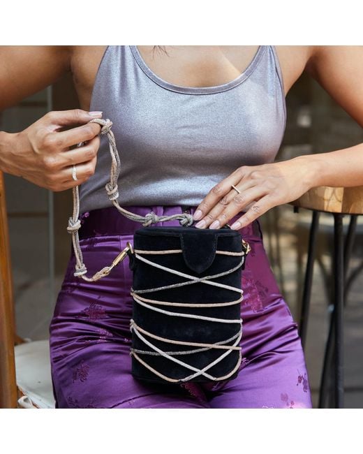 Simitri Black Knotty Bucket Bag