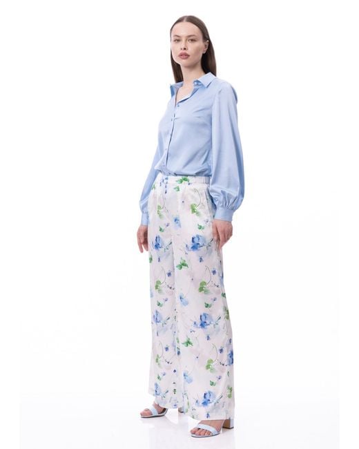 Carloslines Blue Button Down Long Sleeve Shirt