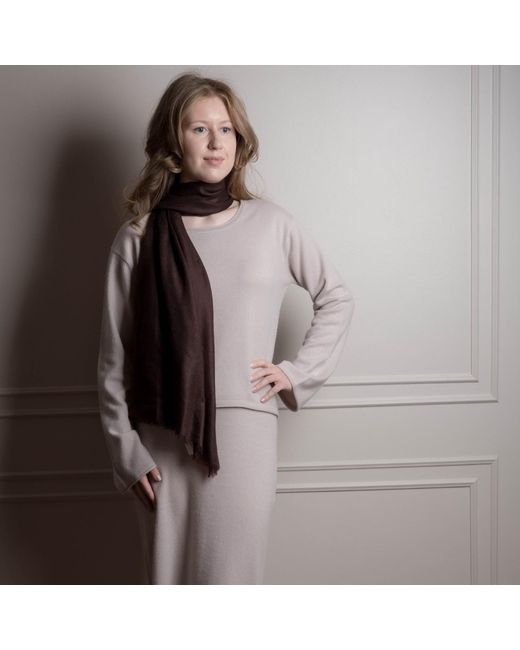 Fiora Muse Black Ultralight Cashmere Shawl