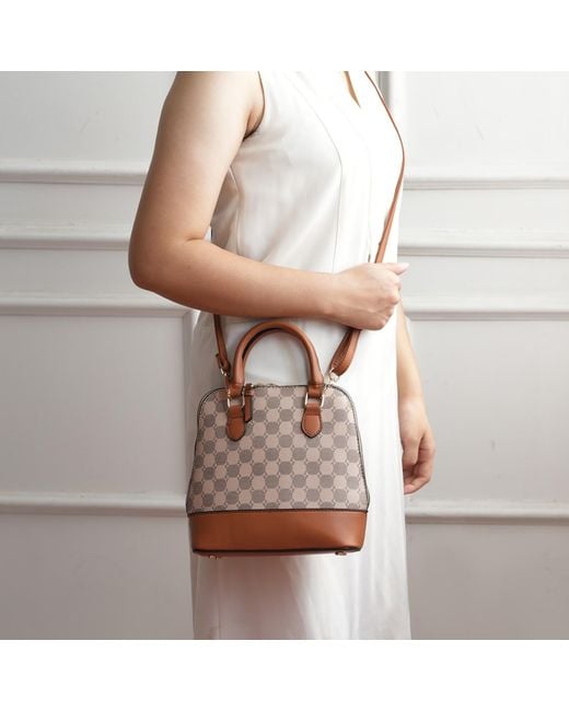 Mkf Collection - J'omor White Marjorie Circular Print Satchel Bag
