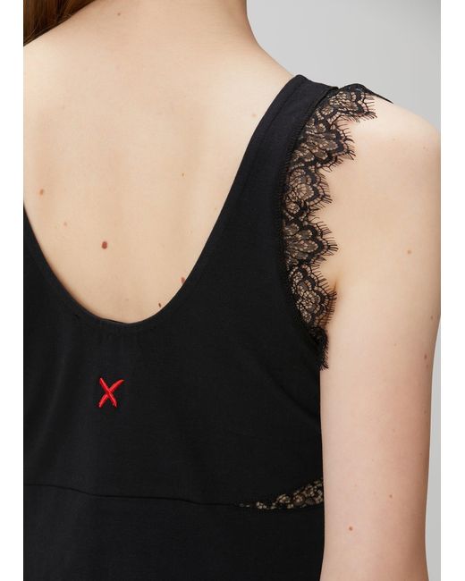 Pcfg Black Cotton Long Fitted Dress With Straps