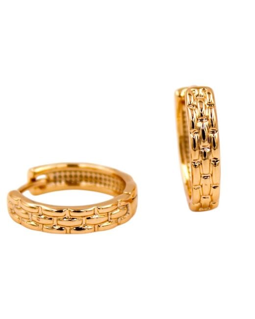 1610Istanbul Metallic Galata Texture Earrings
