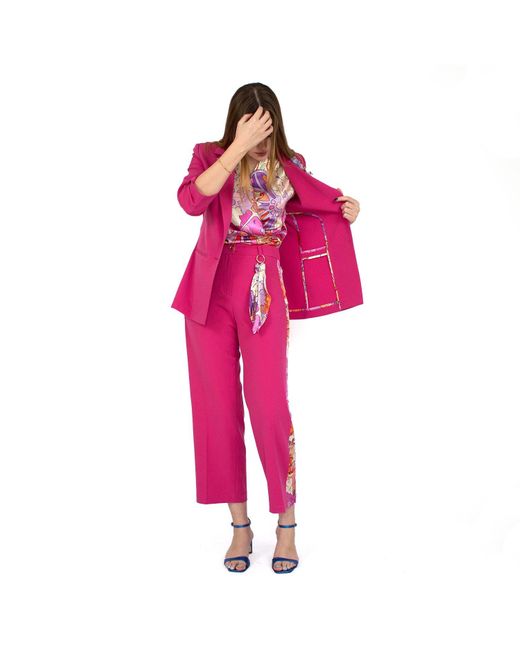 Lalipop Design Pink Tailored Fuchsia Unlined Blazer Jacket