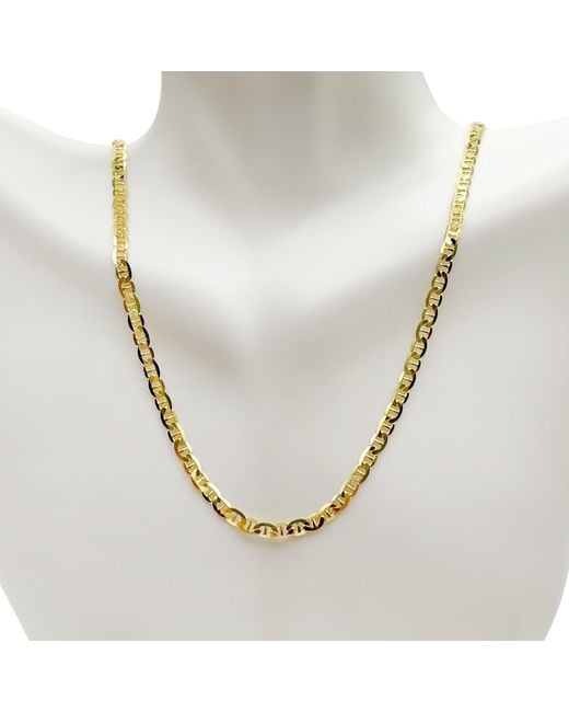 Kylie Harper Metallic Italian Petite 3.3Mm Gucci/Mariner Chain Necklace