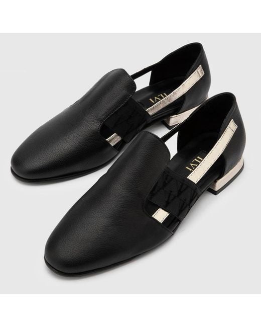 Ilvi Black Hina Floater Leather Loafer