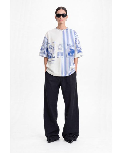 mysimplicated Blue Overthinking Ms Oversized T-Shirt W