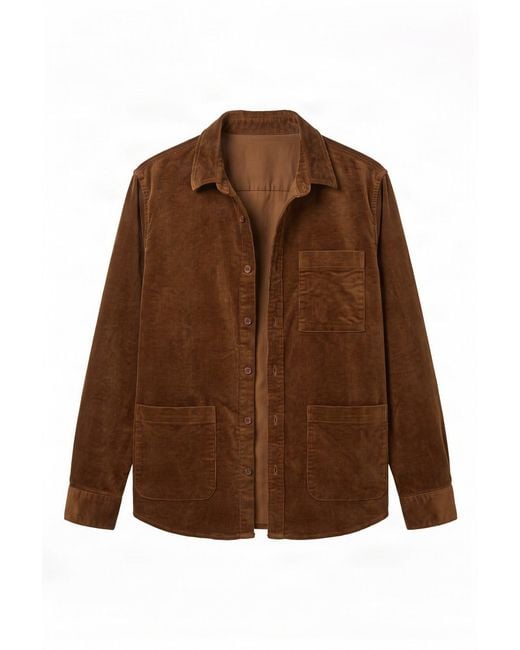 Komodo Brown Oscar Organic Cotton Overshirt for men