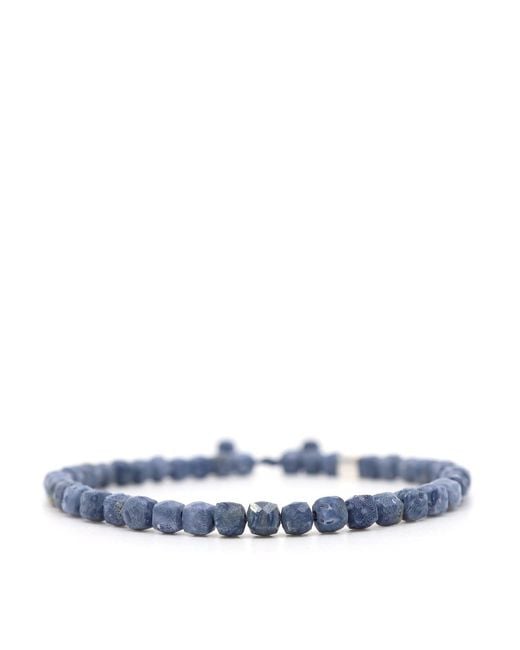 Shar Oke Blue Sponge Coral & Sterling Bracelet for men