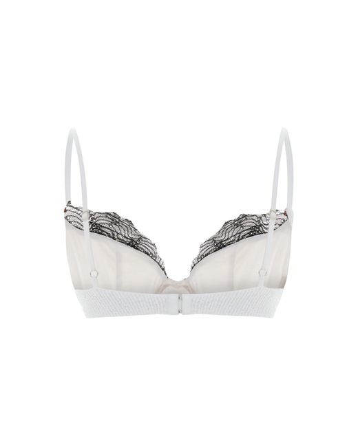Pcfg White Sequin Bra With Lace Details