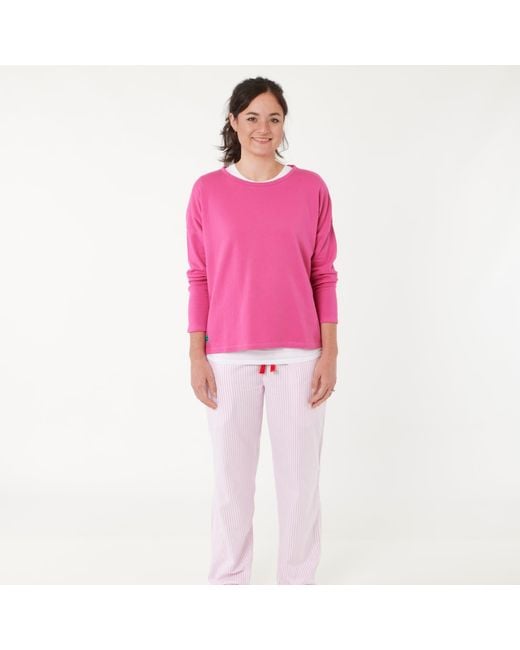 Lounge Pink Soft, Breathable Organic Brushed Cotton Loungewear Trousers