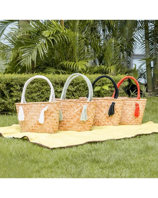 LIKHÂ Brown Rust Large Classic Tote Bag With Braided Handles