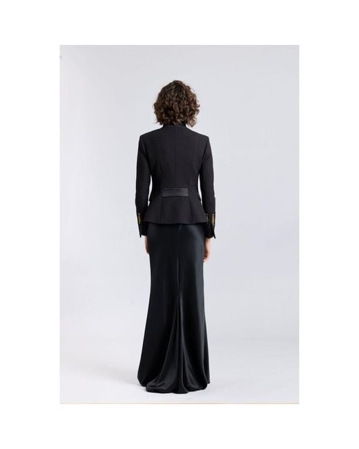 The Extreme Collection Black Military Blazer With Embroidery