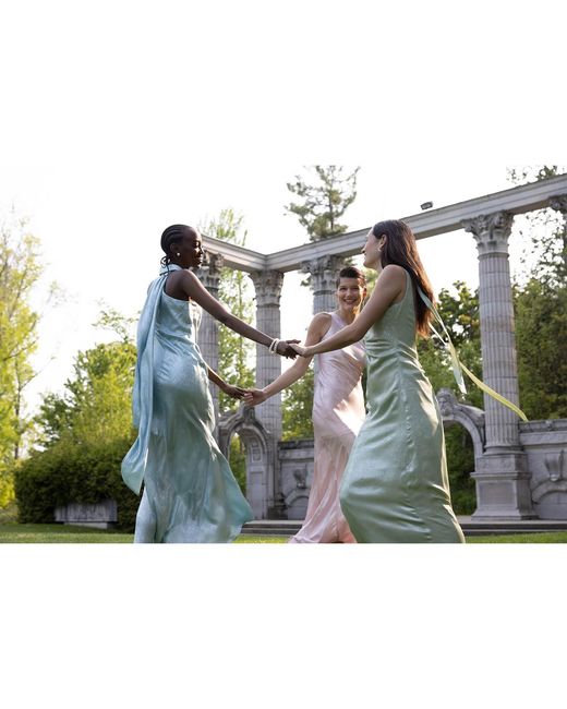 Aisl Blue Celeste Crisscross Maxi Dress
